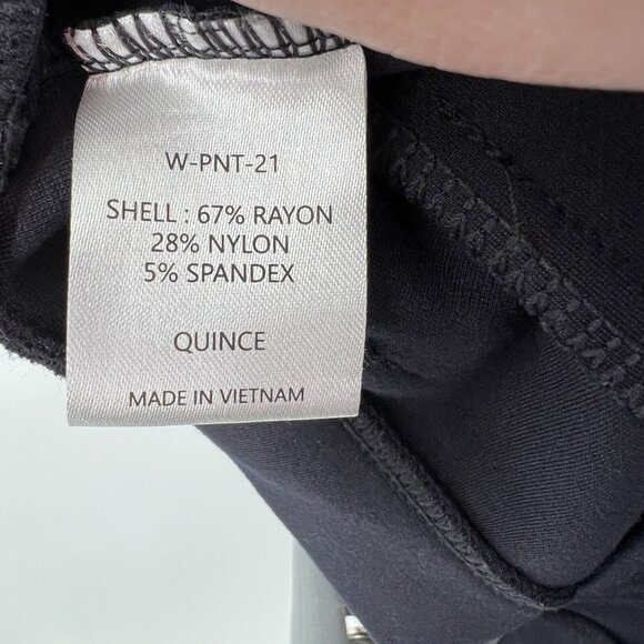 Quince Navy Ponte Pants - Straight Leg - Faux Pockets - XL Petite - 28" - NWT - Picture 3 of 4